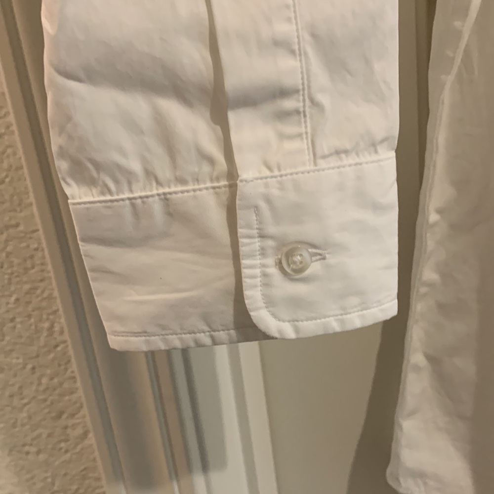 Frank & Eileen Barry Superluxe Italian Cotton White Button-Down Shirt Size M - Picture 10 of 13